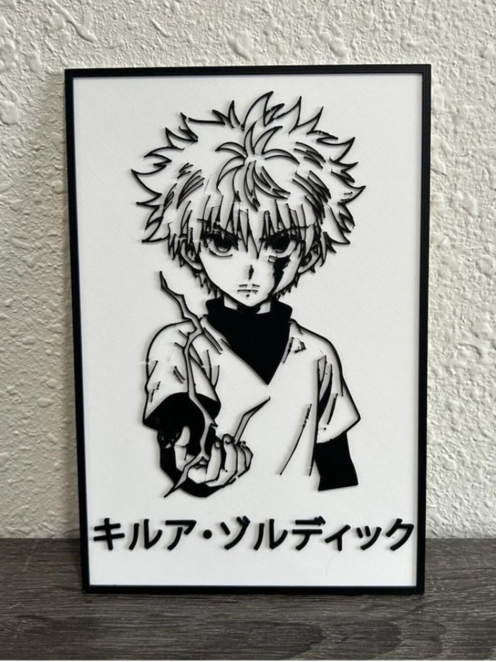 Killua Zoldyck Inspired Wall Art | 3D Printed Hunter x Hunter Manga Panel